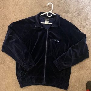 Sean John Navy & Baby Blue Zip Up Jacket ( M )